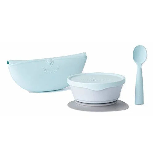 Set diversificare hrana bebelusi Miniware First Bites, 100% din materiale naturale biodegradabile, 4 piese
