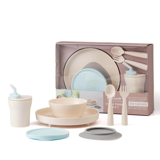 Set diversificare hrana bebelusi Miniware Little Foodie, 100% din materiale naturale biodegradabile, 6 piese