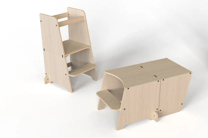Turn de invatare multifunctional Kule Bend, Natur, MamaToyz