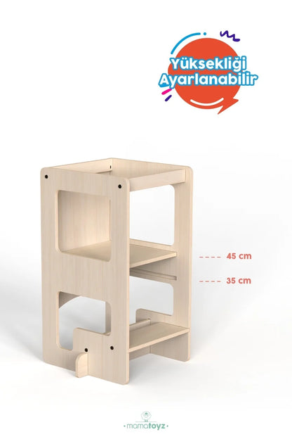 Turn de invatare multifunctional Kule Flip, Natur, MamaToyz