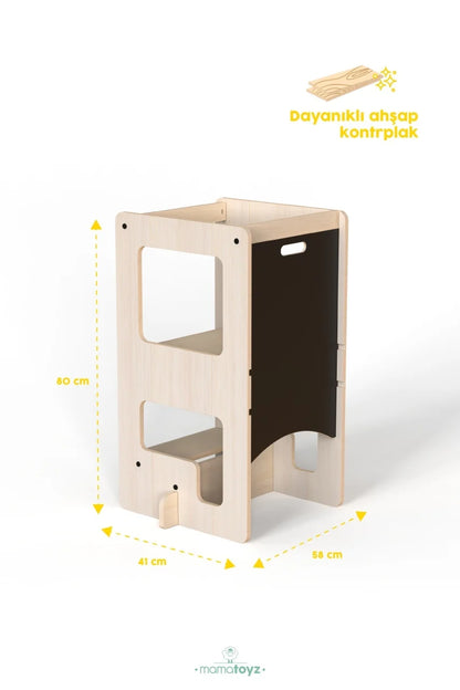 Turn de invatare multifunctional Kule Flip, Natur, MamaToyz